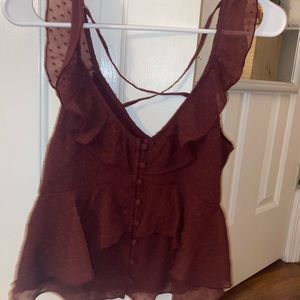 maroon abercrombie tanktop